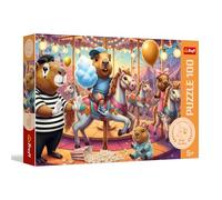 Trefl - Capybaras en Vacances - 100 pièces - Puzzles d'animaux colorés, Divertissement créatif, Amusement pour Les Enfants à partir de 5 Ans