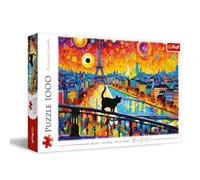 Trefl - Chat à Paris - Puzzle 1000 Pièces - Puzzle DIY, Divertissement créatif, Loisir, Puzzle Classiques pour Les Adultes et Les Enfants à partir de 12 Ans