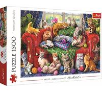 Trefl - Chatons sur Le Canapé - Puzzle 1500 Pièces - Chats, Puzzle DIY Moderne, Divertissement Créatif, Amusant, Puzzles Classiques avec Animaux, pour Adultes et Enfants à partir de 12 Ans