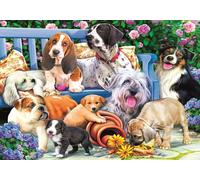 Trefl Dogs in the garden Jeu de puzzle 1000 pièce(s) Animaux