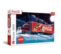 Trefl - Coca-Cola, Camion de Noël - Puzzle 1000 Pièces - Puzzle de Noël, pour Les Adultes et Les Enfants à partir de 14 Ans