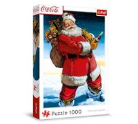 Trefl - Coca-Cola, Le Père Noël sur la Neige - Puzzle 1000 Pièces - Puzzle de Noël, pour Les Adultes et Les Enfants à partir de 14 Ans