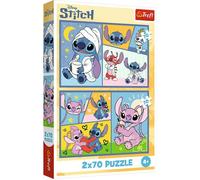 Trefl Puzzle 2 en 1 Lilo & Stitch – 2 × 70 pièces – Dès 4 ans