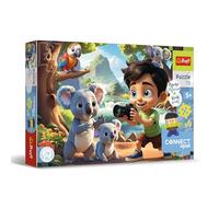 Trefl - Connect Squad, Connect Luck - 70 pièces - Puzzle coloré avec Figurine et Blocs Inclus, pour Les Enfants âgés de 5 Ans et Plus