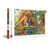 Trefl - Cottage sur la rivière - Puzzle 500 Pièces - Puzzle DIY, Image Peinte, Divertissement Créatif, Fun, Puzzle Classique pour Adultes et Enfants à partir de 10 Ans
