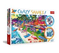 Trefl Crazy Shapes: Plage de Miami-600 pièces Formes folles, Bords irréguliers, Puzzles Originales, Divertissement créatif pour Adultes et Enfants à partir de 10 Ans, 11132, One Size