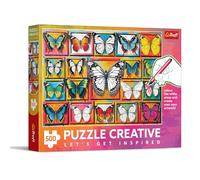 Trefl - Creative Collection Papillons - Puzzle 500 pièces - Puzzle à faire soi-même, coloriage, divertissement créatif, pour adultes et enfants à partir de 10 ans