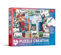 Trefl - Creative - Salutations de Londres - Puzzle 500 éléments - Puzzle DIY - Coloration par vous-même - Divertissement créatif - Pour adultes et enfants à partir de 10 ans
