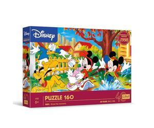 Trefl - Disney, Jour dans Les flaques d’Eau - Puzzle 160 Pièces - Puzzle coloré avec Les Personnages du Dessin animé Mickey Mouse, Loisir pour Les Enfants à partir de 6 Ans