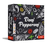 Trefl - Doni Pepperoni - Jeu de Société Dynamique, Cartes en Forme de Morceaux de Pizza, Jeu d’Observation, Jeu Rapide, Règles Simples, pour Adultes et Enfants à partir de 7 Ans