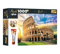 TREFL Ensemble de puzzles 2en1 Amphithéâtre de Flavius, Rome, Italie 1000 pièces avec colle