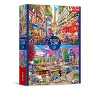 Trefl European Capitals 2x500 Piece Jigsaw Puzzle 19"x13" Print, DIY Puzzle, Creative Fun, Classic Puzzle for Adults and Children from 12 Years Old