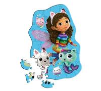Trefl Gabby's Dollhouse, Joyeuse Gabby Bois de 50 pièces, Formes irrégulières, 10 Figurines. Puzzle Moderne pour Enfants de 5 Ans et Plus, 20260, Multicolour