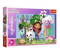 Trefl - Gabby's Dollhouse, la Maison du Chat de Gabi - Puzzle de 100 Pièces - Puzzles Colorés avec des Personnages de Contes de Fées, Créatif, Amusement pour Les Enfants À Partir de 5 Ans