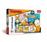 Trefl - Garfield, Garfield Paresseux - Puzzle 100 Pièces - Puzzle avec des Personnages de Film Animé, Divertissement Créatif, Loisir pour Les Enfants à partir de 5 Ans