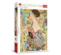 Trefl - Gustav Klimt, Dame à l'éventail - Puzzle 1000 Pièces - Collection Art Collection, pour Adultes et Enfants à partir de 14 Ans