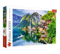 Trefl - Hallstatt, Autriche - 1000 Pièces, Vue sur Les Alpes, Lac, Paysage, Vue sur la Ville, Puzzle, Divertissement Créatif, Cadeau, Amusement, Puzzles Classiques