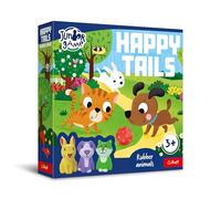 Trefl-Happy Tails, Junior Game-Jeu de société pour Les Jeunes Enfants, Animaux en Caoutchouc, Apprentissage par Le Jeu, Jeu pour Les Enfants à partir de 3 Ans