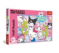 Trefl - Hello Kitty, Crazy Trio - Puzzle de 300 pièces - Puzzle coloré avec des Personnages de Contes de fées, Divertissement créatif, Amusement pour Les Enfants à partir de 8 Ans
