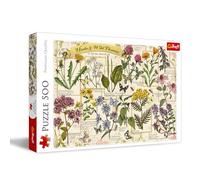 Trefl Herbier : Herbes médicinales 500 Pièces DIY avec Image Rétro, Plantes, Divertissement créatif, Loisir, Puzzle Classiques pour Les Adultes et Les Enfants à partir de 10 Ans, 37478, Multicolour