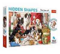 Trefl - Hidden Shapes Puzzle, Amusement de Chien - 1000 + 43 Pièces, Trouvez Puzzle des Formes Cachées, Puzzles Insolites, Chiens, Amusant, Extérieur