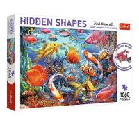 Trefl - Hidden Shapes Puzzle, Vie sous-Marine - 1000 + 60 Pièces, Trouvez Puzzle des Formes Cachées, Puzzle Insolite, l'eau, Poissons, Animaux