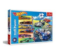 Trefl - Hot Wheels Rapides - Puzzle 24 Maxi - 24 Grands éléments, Puzzles colorés avec Voitures emblématiques, Divertissement créatif, Amusement pour Enfants à partir de 3 Ans