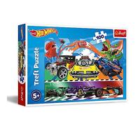 Trefl - Hot Wheels, Voitures Roulant à Grande Vitesse - Puzzle 100 pièces - Puzzles colorés avec Voitures emblématiques, Divertissement créatif, Amusement pour Enfants à partir de 5 Ans
