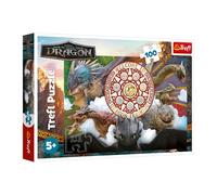 Trefl -How to Train Your Dragon, Dragons en Action - Puzzle de 100 pièces - Puzzle coloré avec des Dragons, pour Les Enfants à partir de 5 Ans