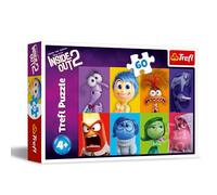 Trefl - Inside Out 2, Découvre des Émotions - Puzzle 60 Pièces - Puzzle Coloré avec des Personnages de Film Animé, Divertissement Créatif, Loisir pour Les Enfants à partir de 5 Ans