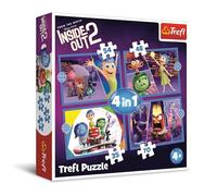 Trefl - Inside Out 2, Émotions aux Commandes - Puzzle 4en1, 4 Puzzle, de 35 à 70 Pièces - Différents Niveaux de Difficulté, 4 Ans