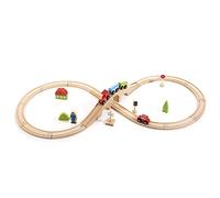 Trefl - Jeu de chemins de Fer, Jouets en Bois - Ensemble Train et Pistes, Jouet en Bois, Bois Naturel Biologique, Jouet sûr pour Les années, pour Les Enfants à partir de 3 Ans