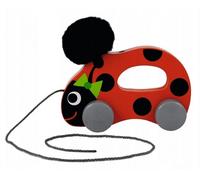 Trefl Jouet éducatif en bois Coccinelle, rouge