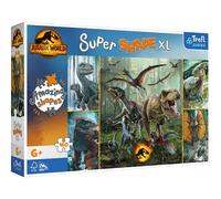 Trefl Junior - Jurassic World: Dominion, Dinosaures Insolites - Puzzles 160 XL Super Shape - Formes Folles, Grandes Pièces, Personnages De Contes De Fées À Colorier, À Partir De 6 Ans