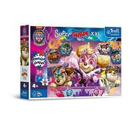 Trefl Junior - Paw Patrol : The Mighty Movie, Chiots Joyeux - Puzzles 60 XXL Super Shape - Forme Originale de Puzzles,Loisir pour Les Enfants à partir de 4 Ans
