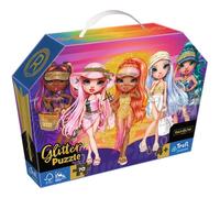 Trefl Junior - Rainbow High, Les Poupées à Paillettes - Puzzle à Paillettes Glitter 70 Pièces, Boîte avec Poignée, Puzzle Brillant pour Les Peitits Amateurs de la Mode, Jeu pour Enfants Plus de 4 Ans