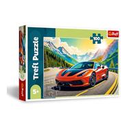 Trefl - La Course Contre la Montre - Puzzle 100 Pièces - Puzzle avec Véhicules, Divertissement Créatif, Loisir pour Les Enfants à partir de 5 Ans