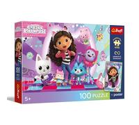 Trefl - Le Monde coloré des Chats - 100 pièces - des Puzzles colorés mettant en scène des Personnages de Contes de fées, avec Une Affiche Originale Incluse, pour Les Enfants de 5 Ans et Plus
