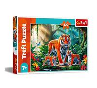 Trefl - Les Habitudes de Tigre - Puzzle 200 Pièces - Puzzle coloré avec des Animaux, pour Les Enfants à partir de 7 Ans
