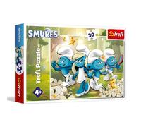 Trefl - Les Schtroumpfs, Les Aventures des Schtroumpfs - Puzzle de 30 pièces - Puzzle coloré avec Les Personnages du Film, Divertissement créatif, pour Les Enfants à partir de 3 Ans