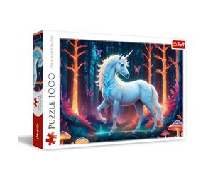 Trefl - Licorne Mystique - Puzzle 1000 pièces - Puzzle représentant Une Licorne Multicolore dans Un décor féérique, pour Adultes et Enfants de Plus de 14 Ans