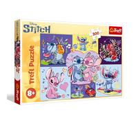 Trefl - Lilo et Stitch, Zakecony Stitch - Puzzle de 300 pièces - Puzzle coloré avec des Personnages de Contes de fées, Divertissement créatif, Amusement pour Les Enfants à partir de 8 Ans
