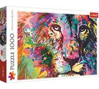 Trefl - Lion Coloré - Puzzle 1000 Pièces - Portrait d'un Lion, Puzzle DIY Moderne, Divertissement Créatif, Amusant, Puzzles Classiques avec Animaux, pour Adultes et Enfants à partir de 12 Ans