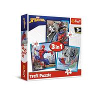 Trefl Puzzle Marvel Spiderman 3 en 1 – 3 puzzles (20, 36, 50 pièces) – Dès 3 ans