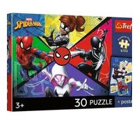 Trefl - Marvel Spiderman, Pouvoir d'araignée - Puzzle 30 Pièces - Puzzle Heroes Fairy Heroes, Affiche à Collectionner, Divertissement Créatif, pour Enfants à partir de 3 Ans