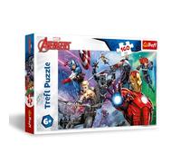 Trefl - Marvel The Avengers, Les Héros Toujours Prêts - Puzzle 160 Pièces - Puzzle coloré avec Les Super-Héros, Amusement pour Les Enfants à partir de 6 Ans