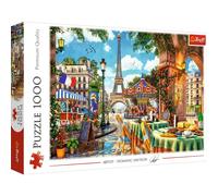 Trefl - Matin Parisien - 1000 Pièces, Rue de Paris, Restaurants, Tour Eiffel, Petit déjeuner, DIY Puzzle, Divertissement Créatif, Cadeau, Amusement, Puzzles Classiques