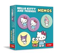 Trefl - Memos Hello Kitty - Jeu de mémoire pour Les Tout-Petits, Recherche de Paires d'images, avec Les Personnages du Dessin animé, pour Les Enfants à partir de 3 Ans