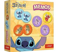 Trefl Memos Lilo&Stitch - Jeu commémoratif éducatif pour les petits, trouver des couples, mémoire avec contes de fées héros, pour enfants à partir de 3 ans