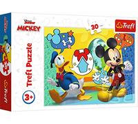 Tréfl - Mickey, Mickey Mouse et Happy House - Puzzle 30 éléments - Puzzles Colorés avec des Personnages Disney, Mickey Mouse, Divertissement créatif, Amusant pour les enfants à partir de 3 ans